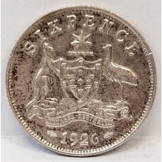 AUSTRALIA 1926 . SIXPENCE